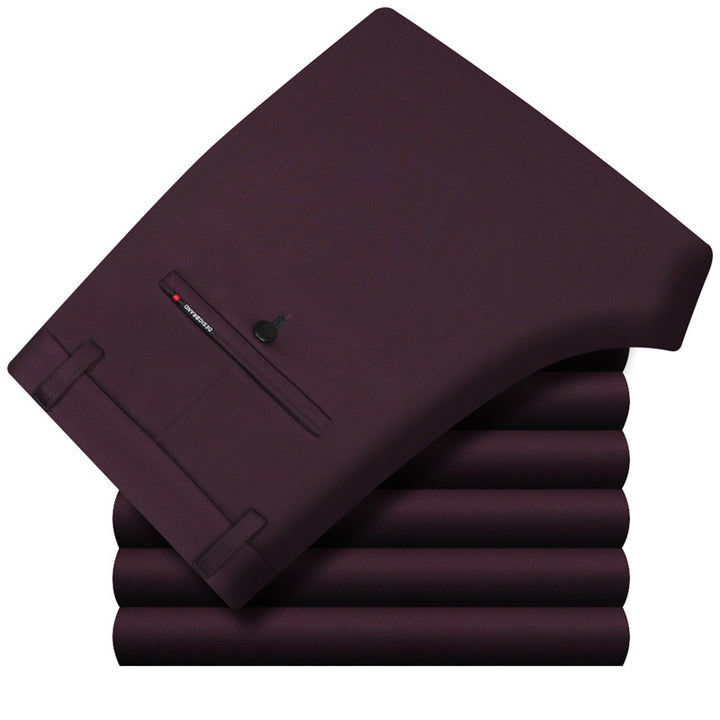 Men's Comfortable Chino Pants with Elastic Waistband and Versatile Pockets Lisslune