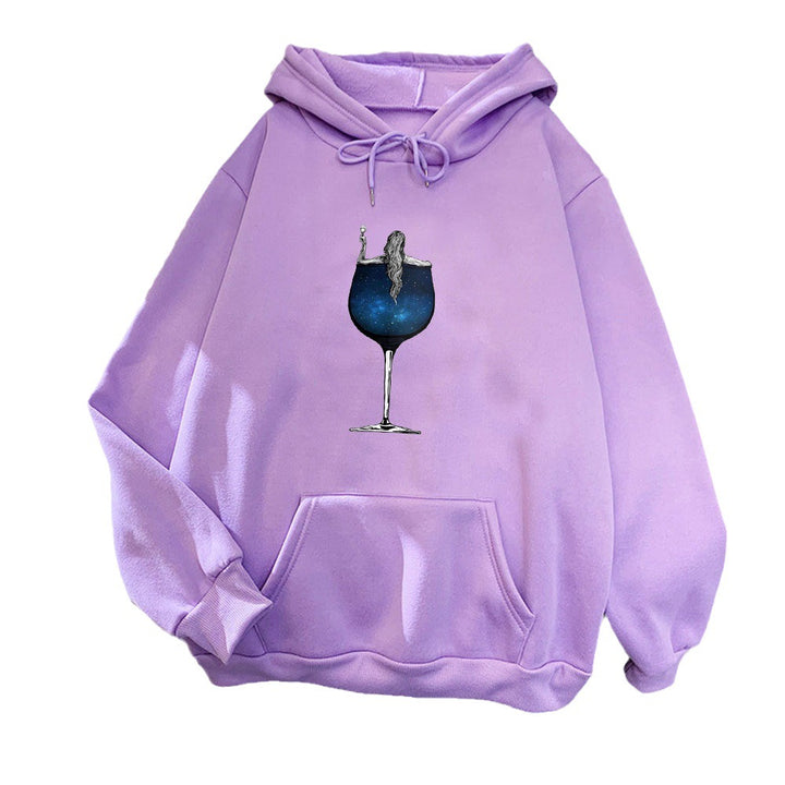 Women's hoodie with creative cocktail design Lisslune