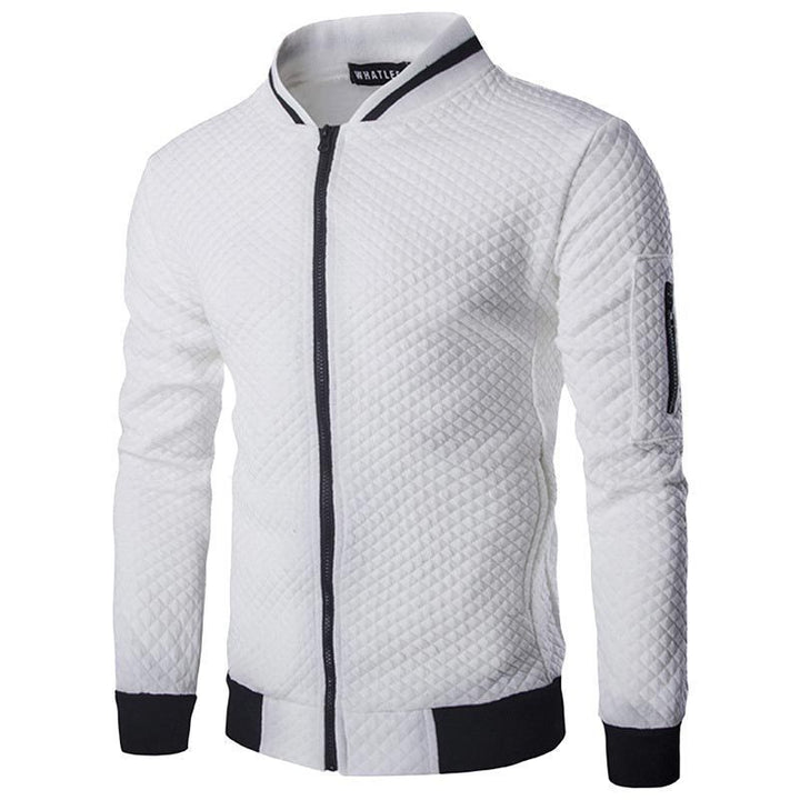 Men's quilted bomber jacket with high-quality material and practical zipper Lisslune
