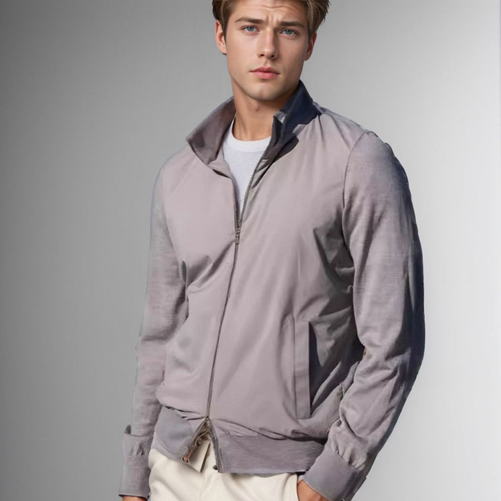 Men's stylish lightweight jacket with stand-up collar and practical pockets Lisslune