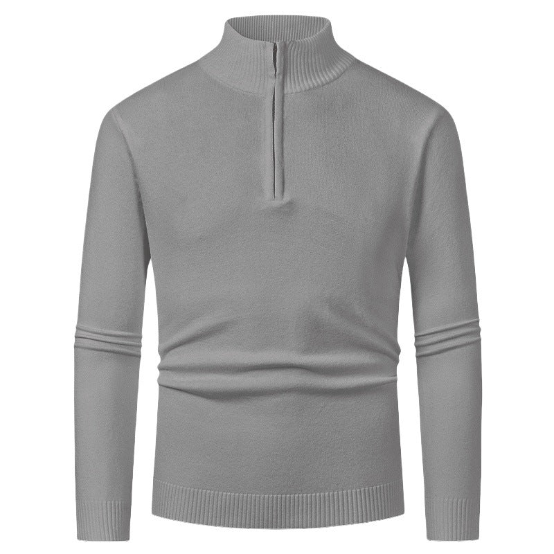 Men's pullover with high collar and zipper Lisslune