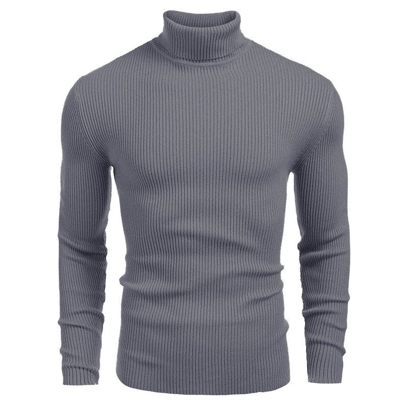 Men's turtleneck sweater made of fine rib knit Lisslune