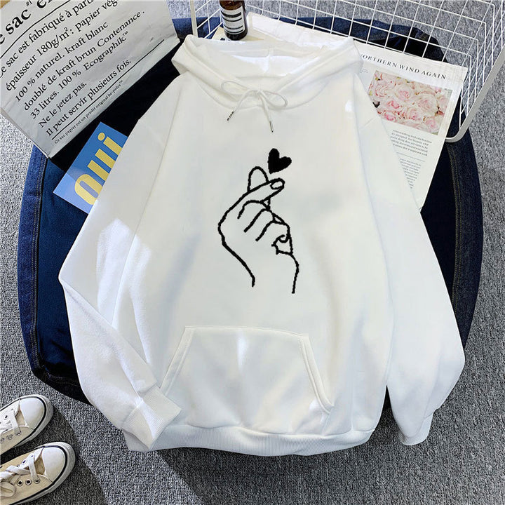 Women’s hoodie with creative hand graphic Lisslune
