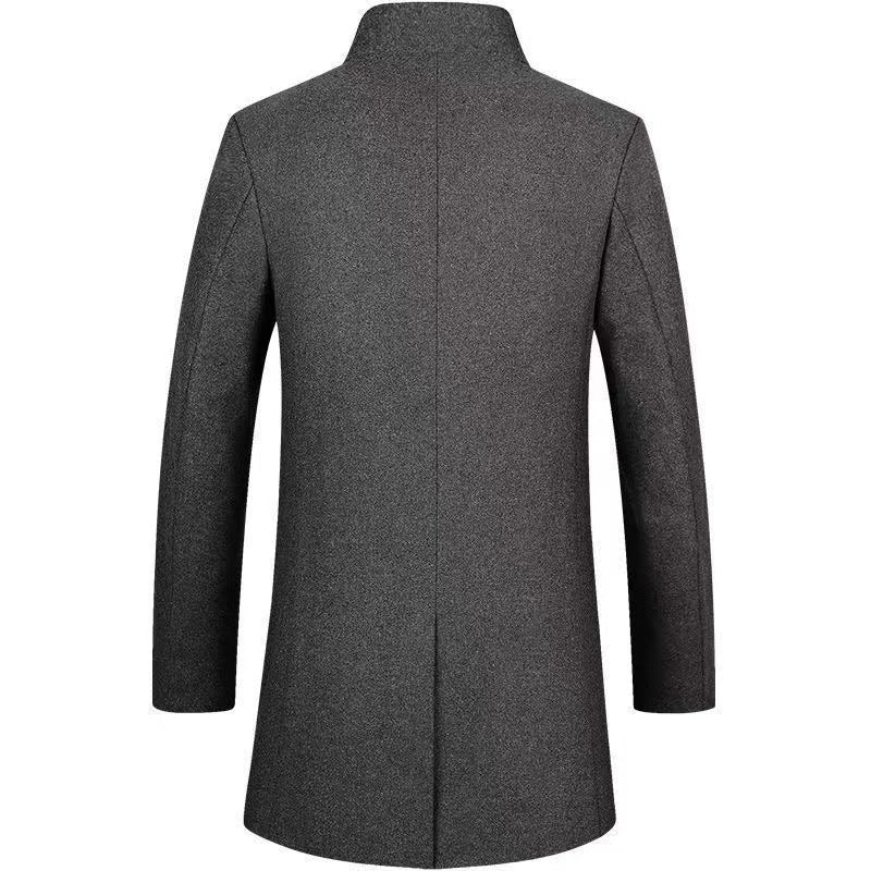 Men's elegant wool coat with modern cut and classic details Lisslune