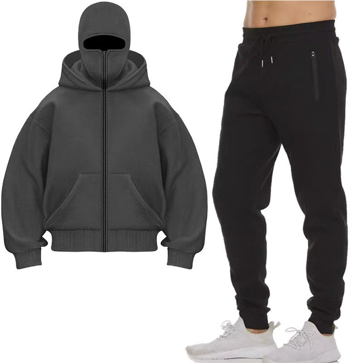 Women's hooded sweat jacket with practical continuous zipper placket and large pockets Lisslune
