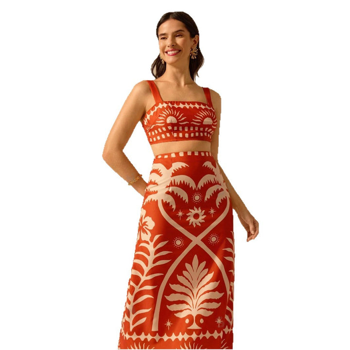Ladies Crop Top and Maxi Skirt Set Lune London