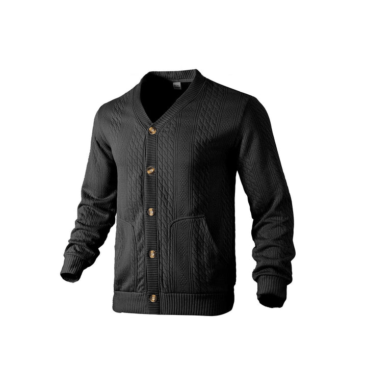Men's cardigan with creative cable pattern Lisslune