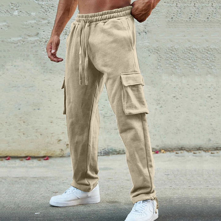 Men's cargo joggers with adjustable waistband and practical side pockets Lisslune