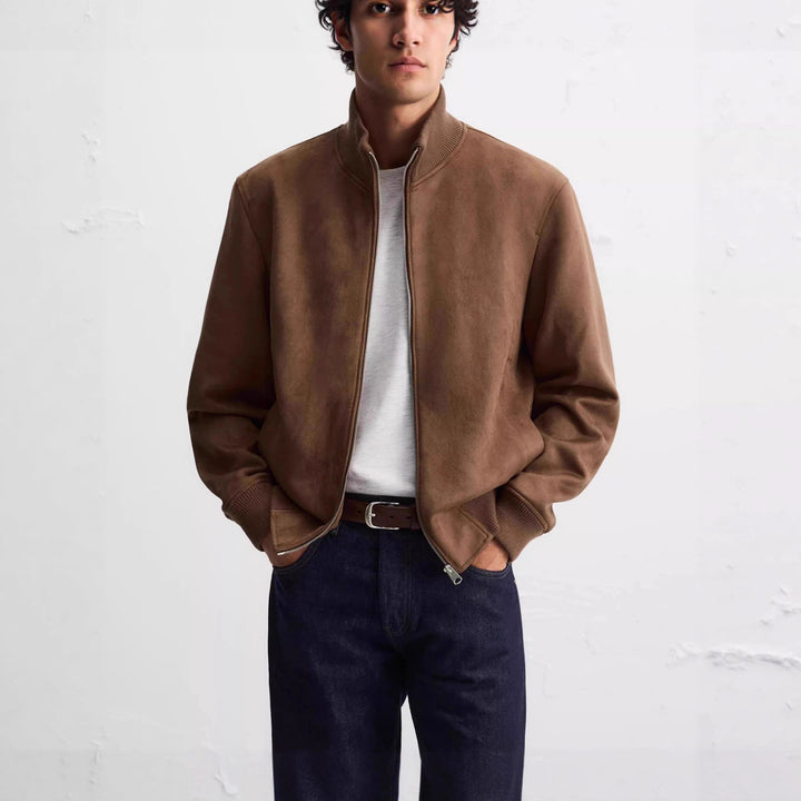 Men's transitional jacket in modern suede look Lisslune