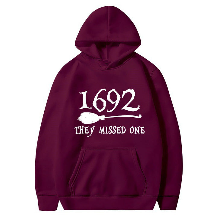Women’s hooded sweatshirt with creative Halloween motif and loose fit Lisslune