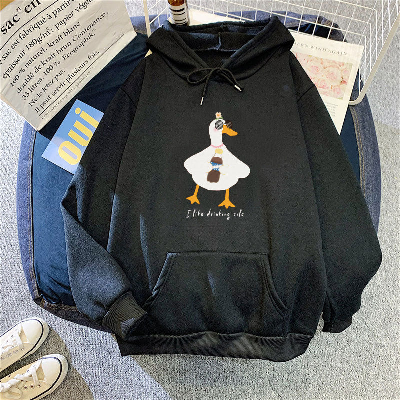 Women's hoodie with creative duck design Lisslune