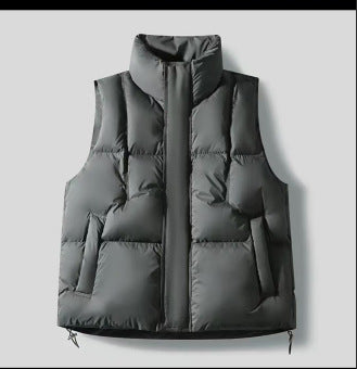 Men's Insulating Quilted Vest with High Collar and Practical Pockets Lisslune