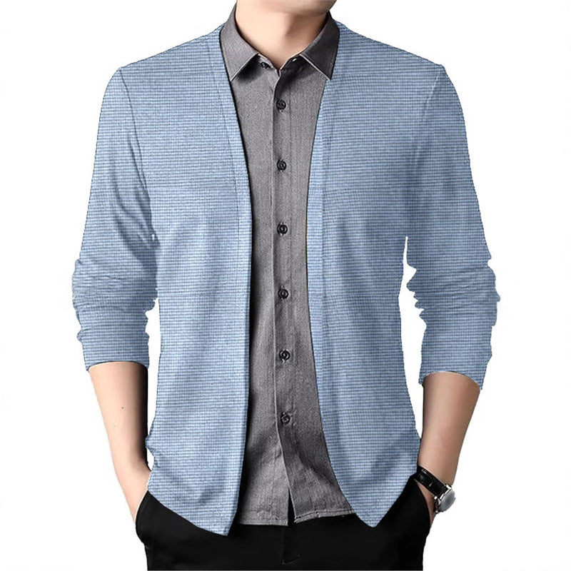 Men's structured cardigan with raw edges Lisslune
