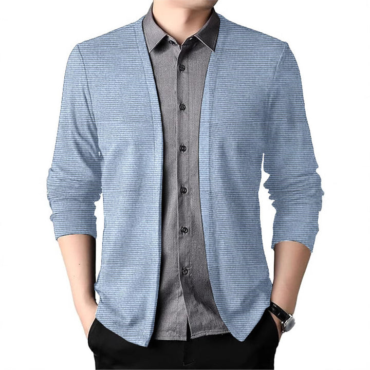 Men's structured cardigan with raw edges Lisslune