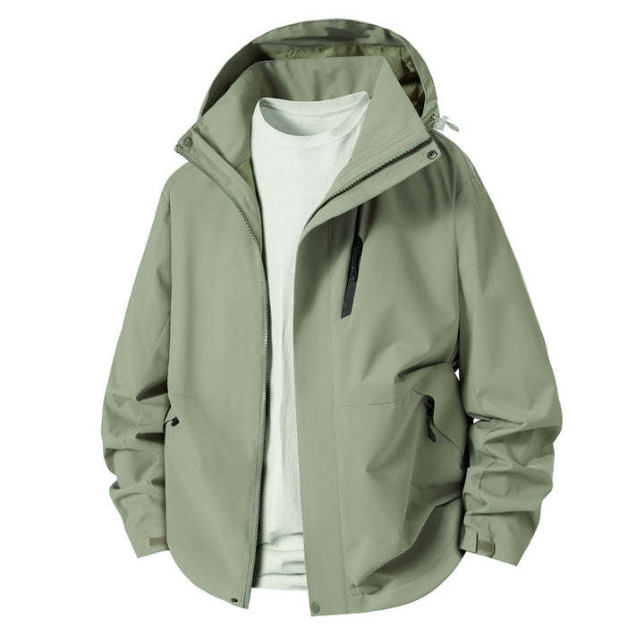 Men's technical transition jacket with adjustable hood rim Lisslune