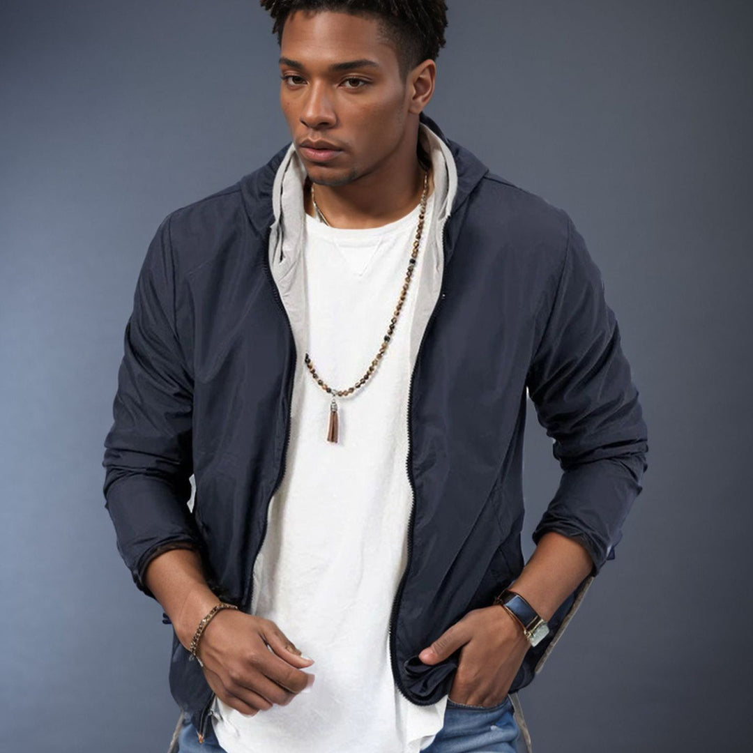 Men's windproof transitional jacket with practical pockets Lisslune