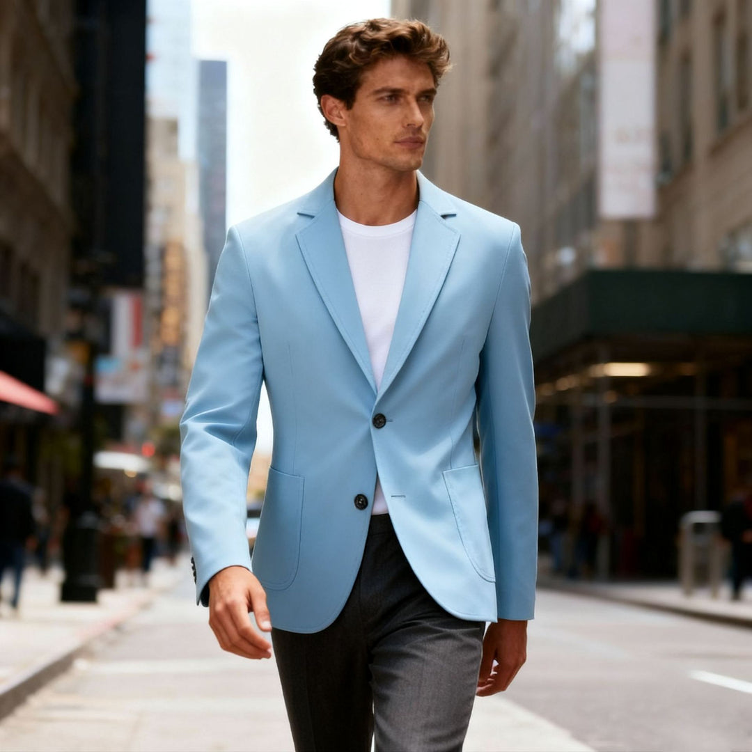 Men's stylish Regular-Fit blazer with two buttons and pockets Lisslune