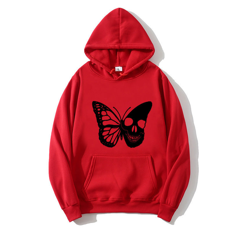 Women's hoodie with creative butterfly skeleton design Lisslune