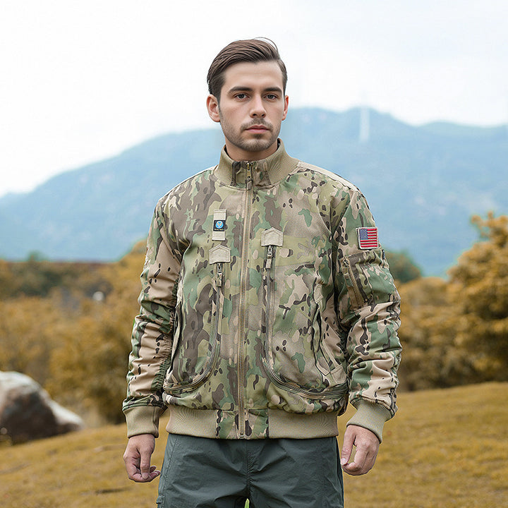 Men's fashionable bomber jacket with insulating inner lining and practical pockets Lisslune