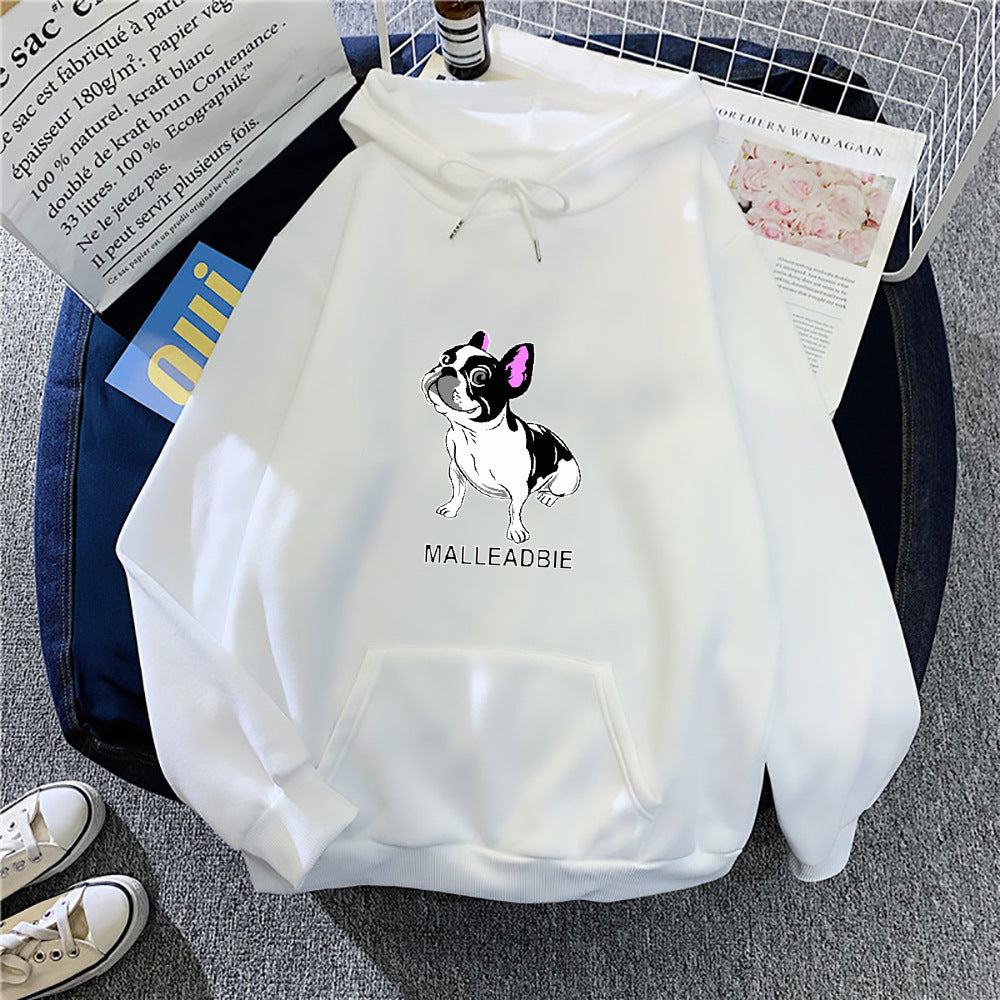 Women's hoodie with creative French bulldog design Lisslune