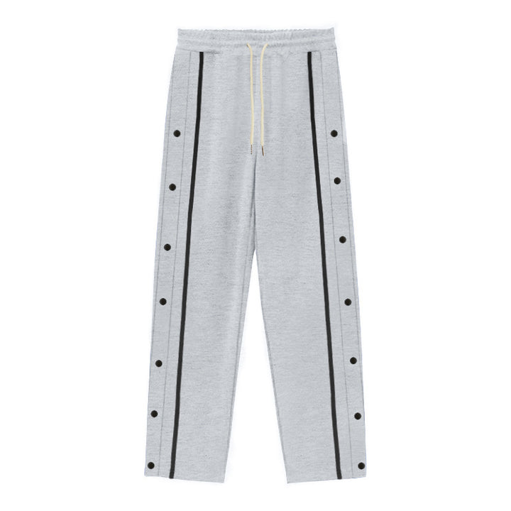 Men's Sporty Snap-Off Jogging Pants with Elastic Waistband Lisslune