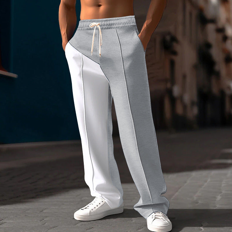 Men's sporty training pants with two contrasting color stripes Lisslune