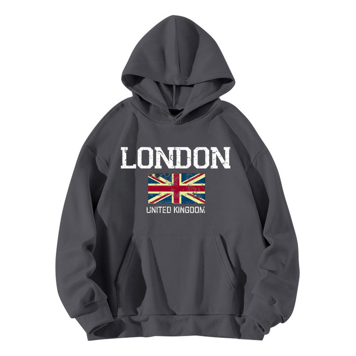 Women's hoodie in urban London style with kangaroo pocket and comfortable fit Lisslune