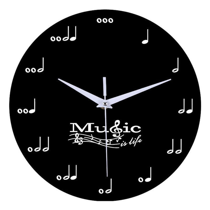 Lisslune | Music notes wall decoration quiet round clock