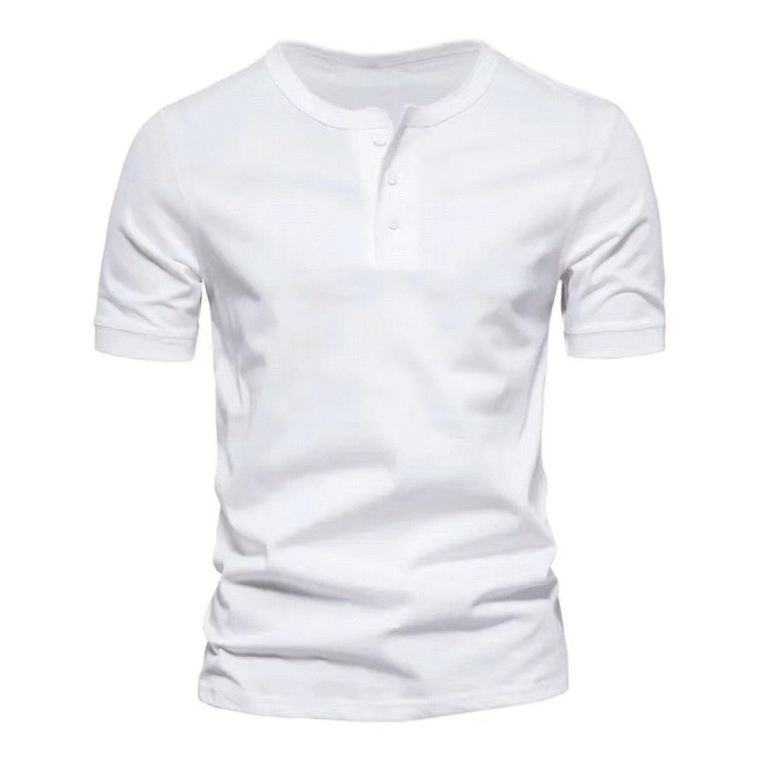 Men's Henley T-Shirt with stylish button closure and soft cotton material Lisslune