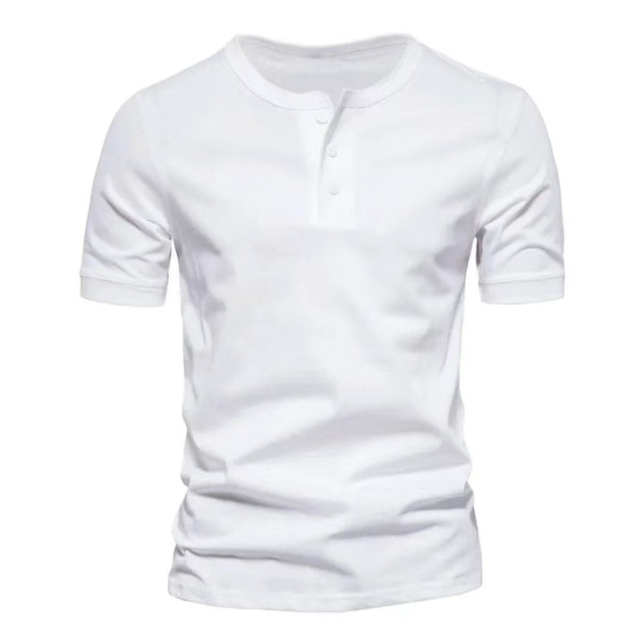Men's Henley T-Shirt with stylish button closure and soft cotton material Lisslune