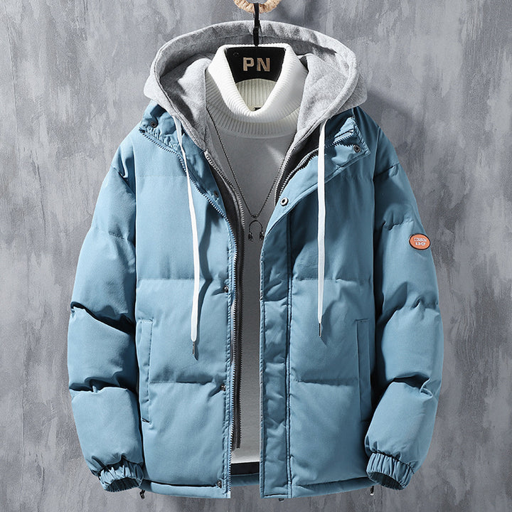 Men's quilted winter jacket with detachable hood and inner lining Lisslune