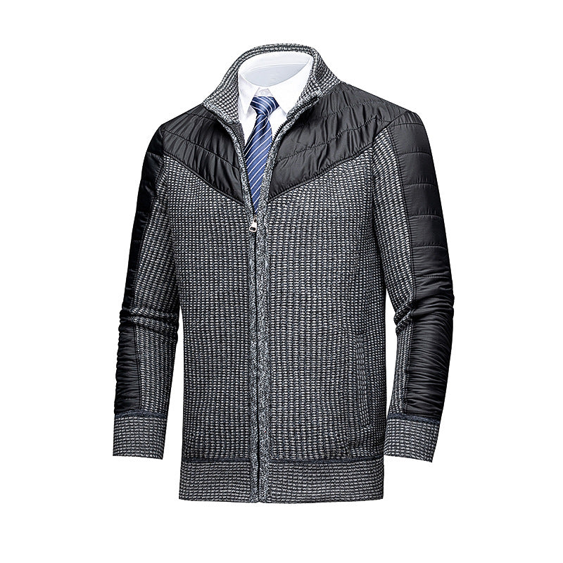 Men's Functional Jacket with Stylish Quilted Pattern and High Collar Lisslune
