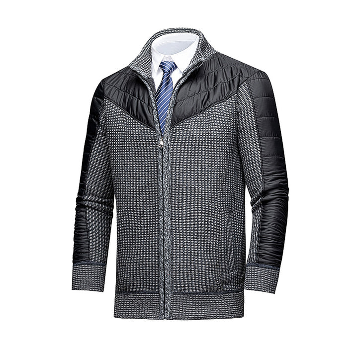 Men's Functional Jacket with Stylish Quilted Pattern and High Collar Lisslune