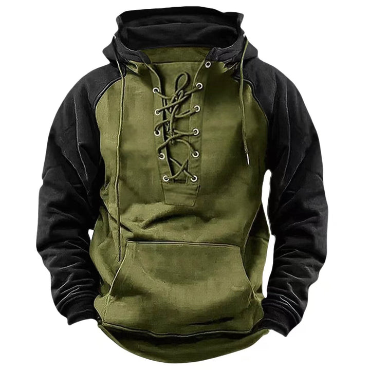 Men's hoodie with modern lacing and comfortable fit Lisslune