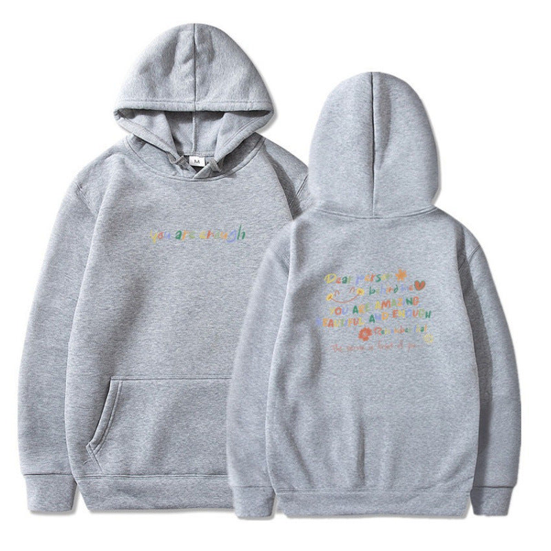 Women's Hooded Sweatshirt with Motivational Print and Comfortable Fit Lisslune