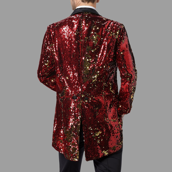 Men's extravagant sequin jacket with satin finish Lisslune