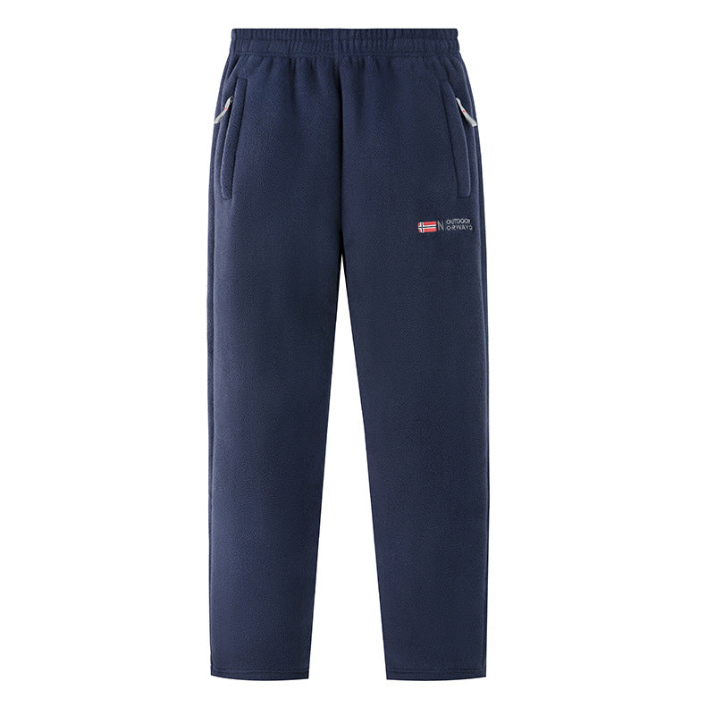 Men's fleece jogging pants with elastic waistband and side pockets Lisslune