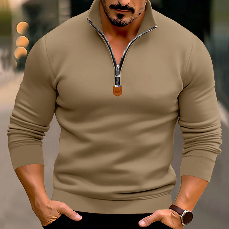 Men's padded sweater with modern zipper and slim fit Lisslune