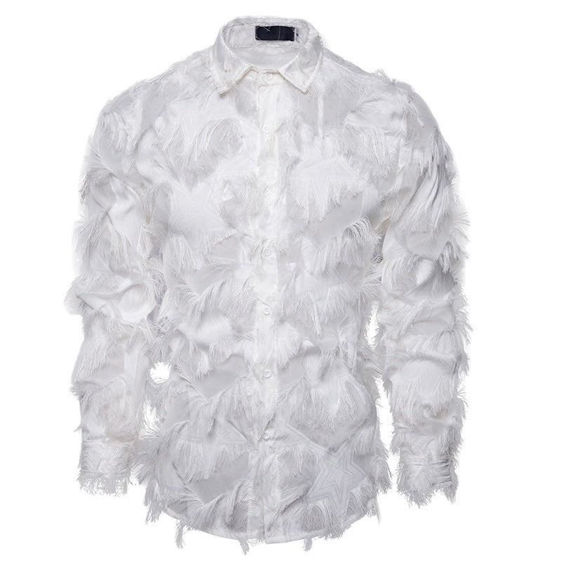 Men's Stylish Shirt with Textured Design Lisslune