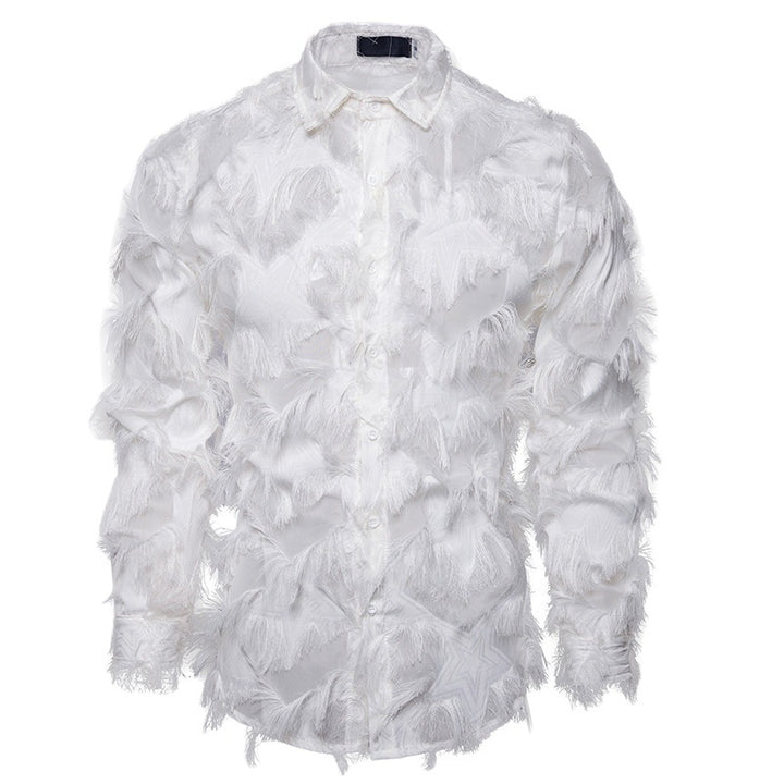 Men's Stylish Shirt with Textured Design Lisslune