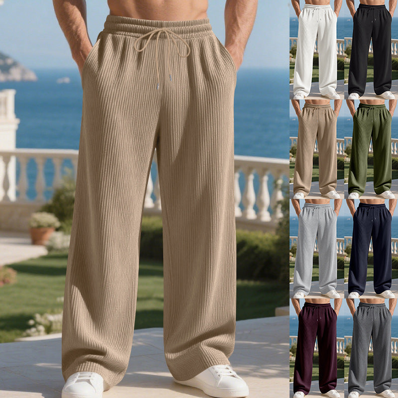 Men's casual sweatpants with elastic waistband and striped design Lisslune