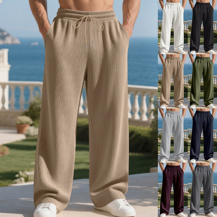 Men's casual sweatpants with elastic waistband and striped design Lisslune