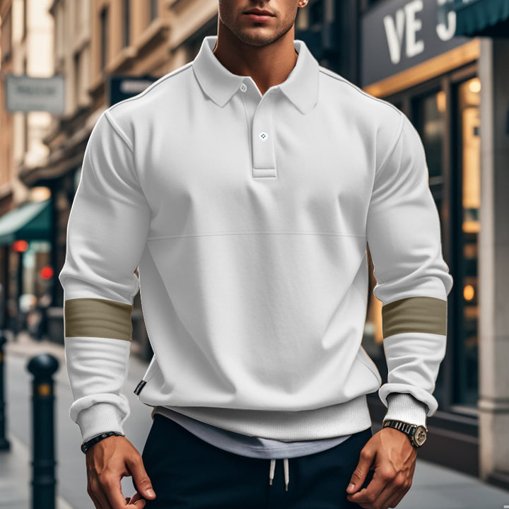 Men's sporty sweater with trendy contrasting stripes Lisslune