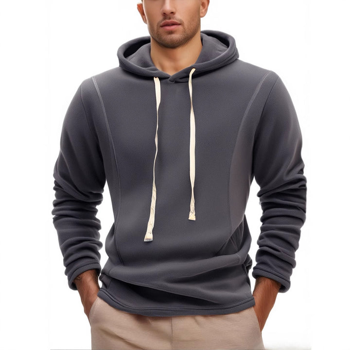 Men's fleece hoodie with fashionable cut and side zippers Lisslune