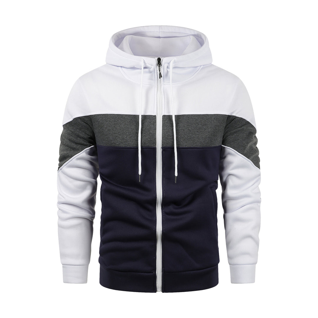 Men's Sporty Hoodie with Modern Color Design and Practical Pockets Lisslune