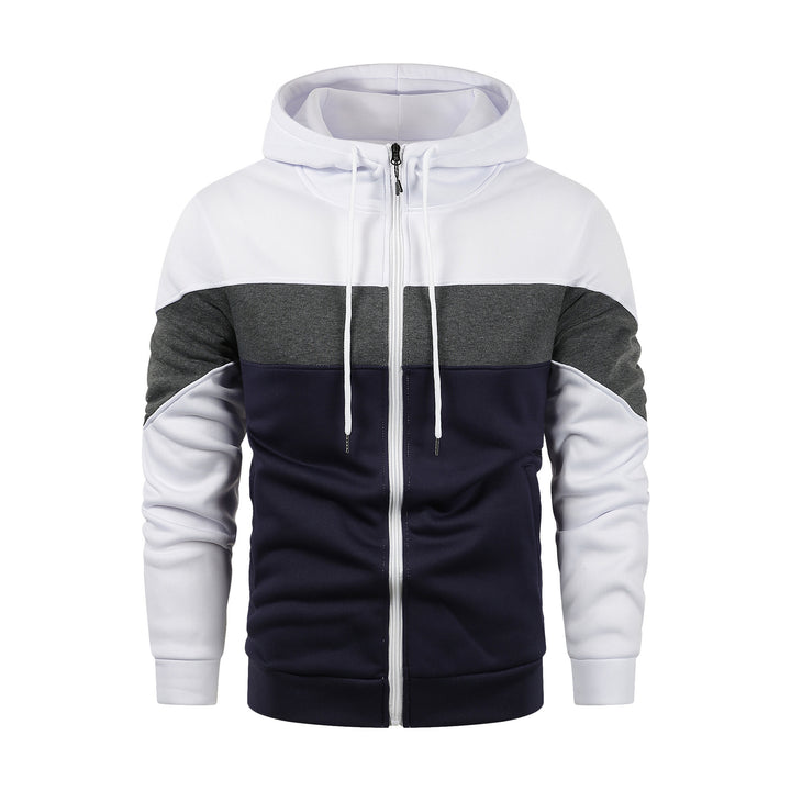 Men's Sporty Hoodie with Modern Color Design and Practical Pockets Lisslune