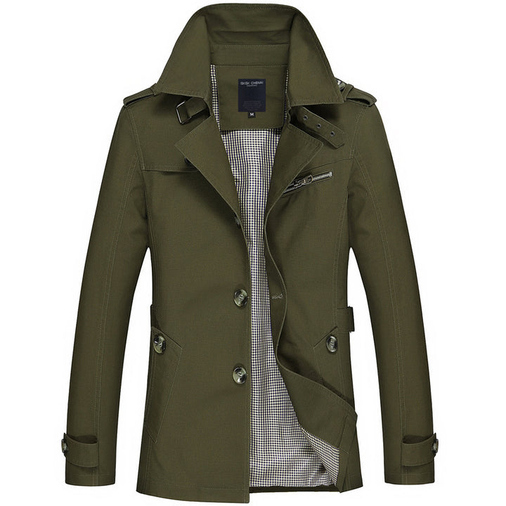Men's stylish trench coat jacket with practical cut Lisslune