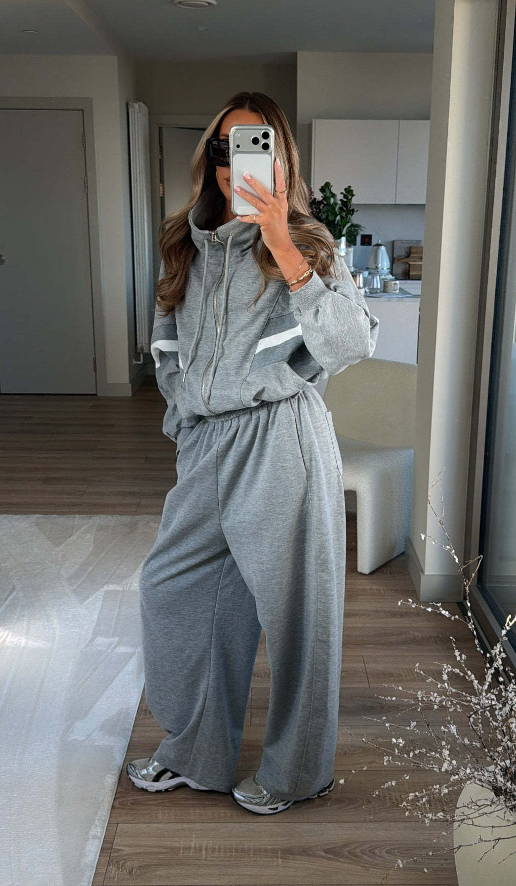 Women's sporty relax set with high collar and wide leg Lisslune
