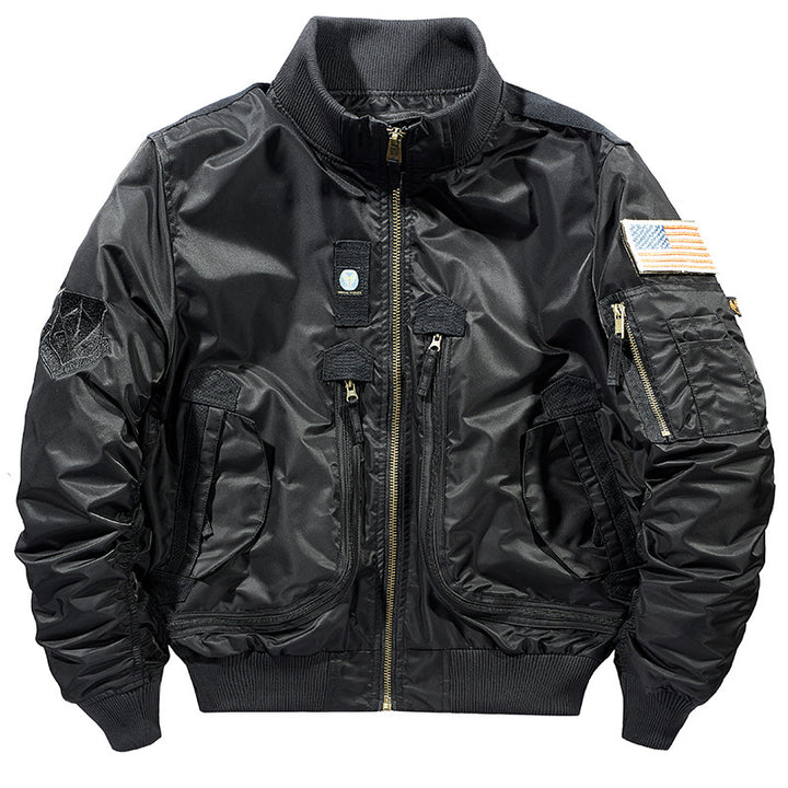 Men's Bomber Jacket with Functional Pockets and Durable Material Lisslune