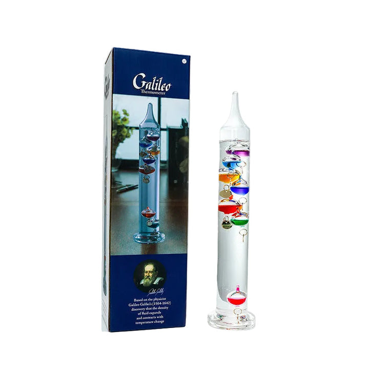 Lisslune | Galileo Thermometer with Floating Glass Bulbs - Decorative Temperature Measurement for Home & Office Decor